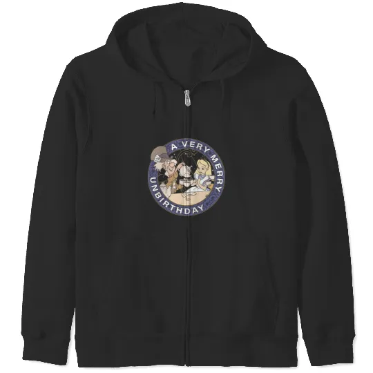 Disney Alice In Wonderland Mad Hatter Un-Birthday Zip Hoodies