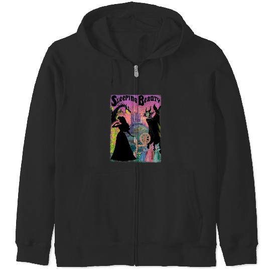 Disney Sleeping Beauty Aurora Maleficent Poster Zip Hoodies