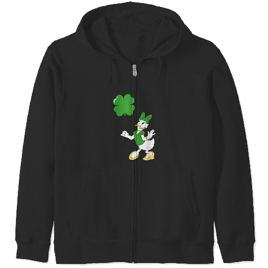 Disneyss Daisy Duck Shamrock Balloon St Patrick's Day Zip Hoodies