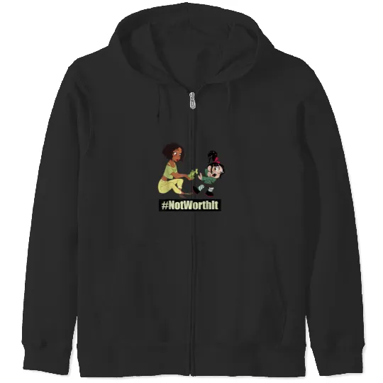 Disney WreckIt Ralph Tiana Vanellope Not Worth It Zip Hoodies
