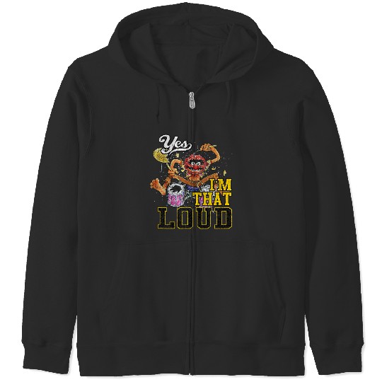 Disneyss The Muppets I'm That Loud Vintage Animal Collegiate Zip Hoodies