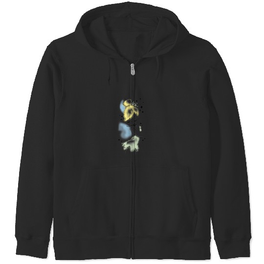 Disney Peter Pan Tinkerbell Airbrush Style Sketch Zip Hoodies