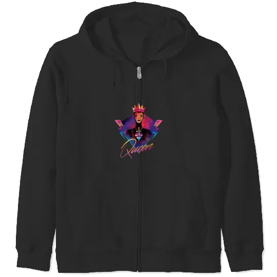 Disney Villains Evil Queen Neon 90s Rock Band Zip Hoodies