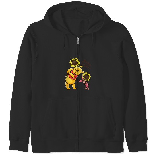 Disney Winnie The Pooh Piglet Hello There Sunflo Zip Hoodies