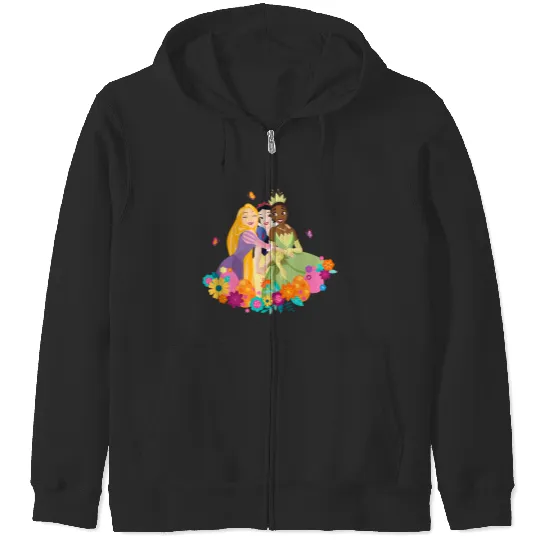 Disney Princess Rapunzel Snow White Tiana Spring Easter Eggs Zip Hoodies
