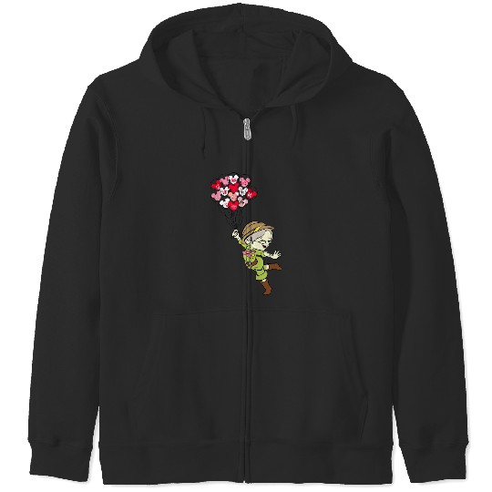 Carl And Ellie Valentine_s Day, Up Balloons Disney Valentine Zip Hoodies