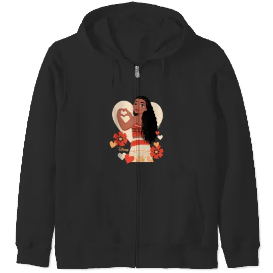 Disney Princess - Moana Heart Valentine's Day Zip Hoodies