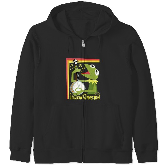 Discover Disney The Muppet Movie Kermit Rainbow Connection Stylized Zip Hoodies