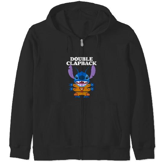 Discover Womens Disney Lilo Stitch Double Clapback Stitch Chest Portrait Zip Hoodies