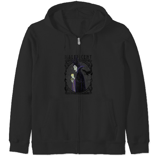 Disney Villains Maleficent Side Look Poster Zip Hoodies