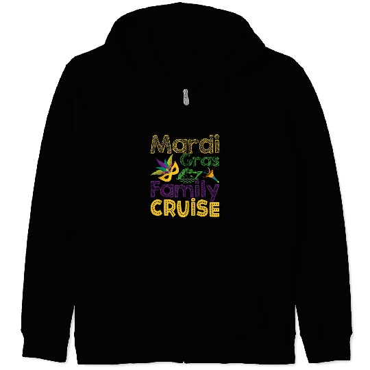 Cute Mardi Gras Family Cruise Vacation on Boat Couple Zip Hoodies