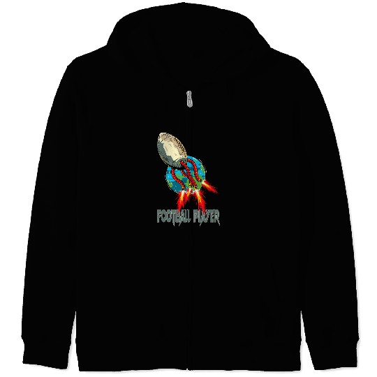 Discover 1 Football Player Football Rugby Men Women Kids Zip Hoodies
