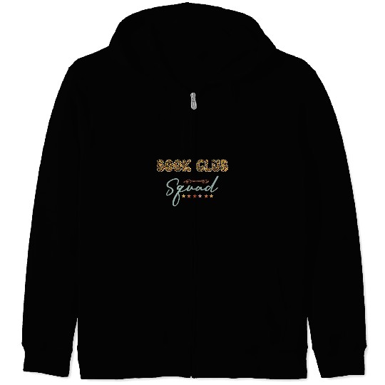 Book Club Squad leopard pattern retro vintages team Zip Hoodies