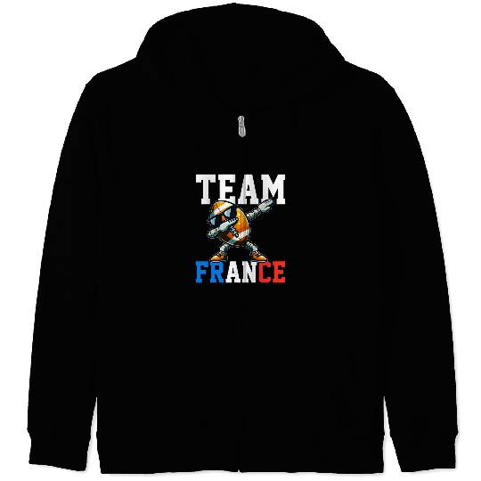 Animated Kids Dab American Football Rugby Ball Zip Hoodies