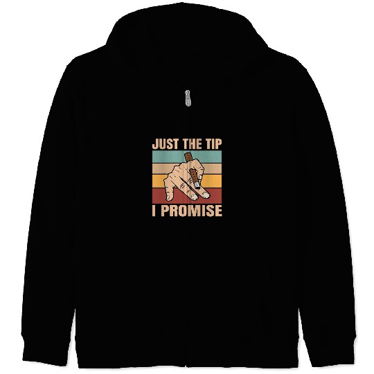 Funny Just the tip I promise Billiard Player Zip Hoodies