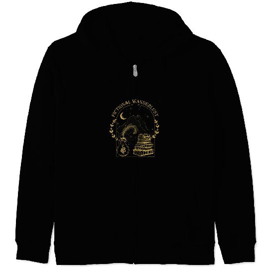 Fictional Wanderlust Book Aesthetic Cottagecore Reading Nerd Zip Hoodies