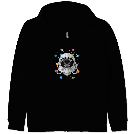 Astronauts Zebra Astronaut Animal Deep In Space Cosmic Universe Zip Hoodies