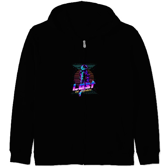 Astronauts Lost in Space Retro Vaporwave Galaxy Astronaut Space Geek 218 Zip Hoodies