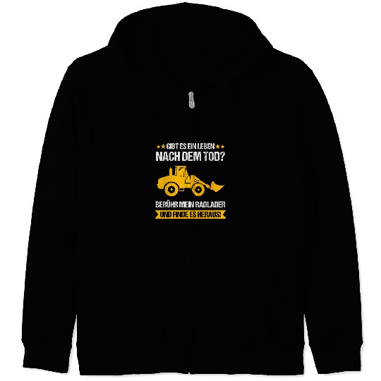 Wheel Loader Construction Site Construction Worker Road Construction Gift Zip Hoodies