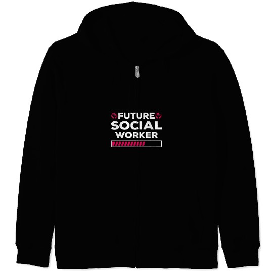 Future Social Worker Student Outfit School Counselor Service Zip Hoodies