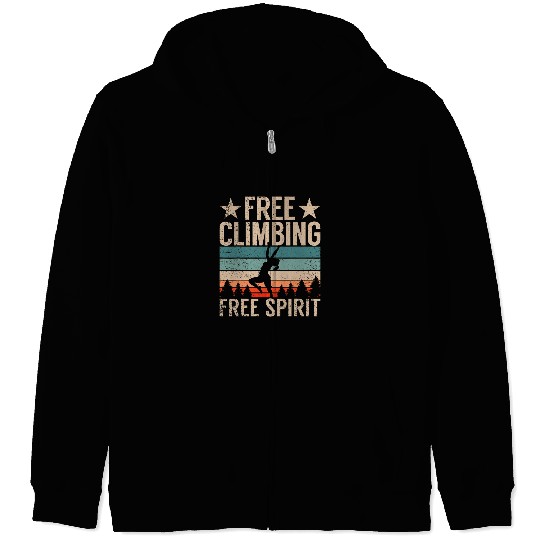 Climbing Climber frees Climbing Mountaineering and Bouldering Funny Freeclimbing 62 Climb Zip Hoodies