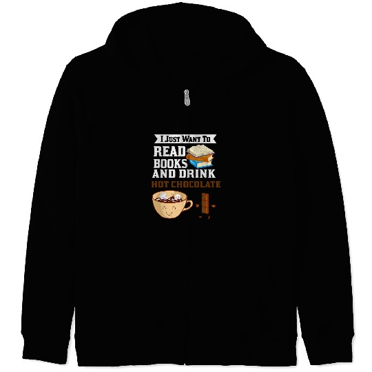 Book Reading Gif Read Books Drink Hot Chocolate Zip Hoodies