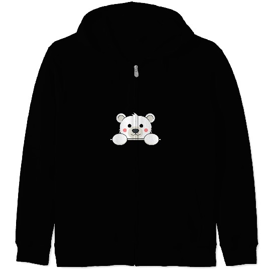 Funny Bear Polar Bear Face Specialist Biologist Zoologist Expert Arctic Cute Bears Zip Hoodies