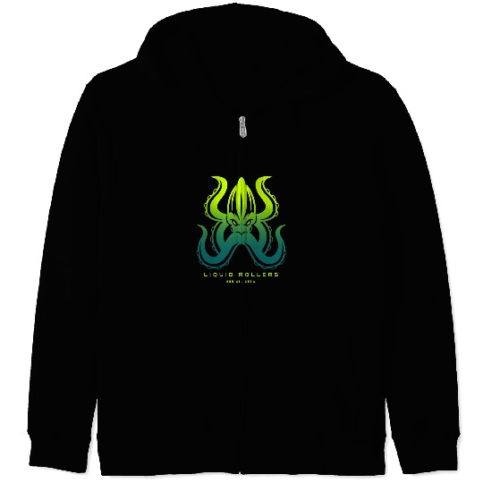 Drums Drummer Liquid Drum And Bass DnB Octopuss Drum N Bass Drums Zip Hoodies