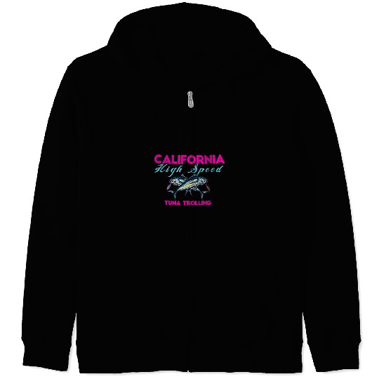 Fishing californias Bluefin Tuna Fishing High Speed Trolling Fisher Zip Hoodies