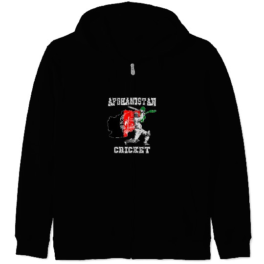 Cricket Fan Afghanistan Cricketer Men Women and Youth Afghan Cricket Zip Hoodies