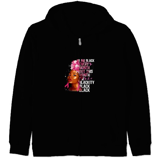 Blackity Black Every Month Black History BHM African Women Zip Hoodies