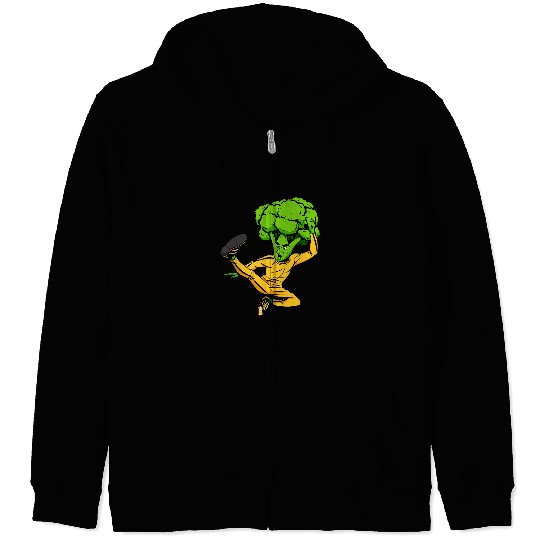Kung fu Brocko Head Lee Flying Kick Sport Design Zip Hoodies