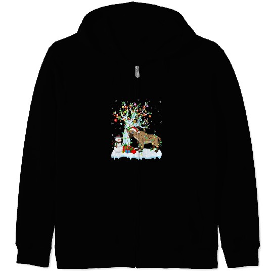 Hyena xmass Element Tree Lighting Hyena Christmas 32 Zip Hoodies