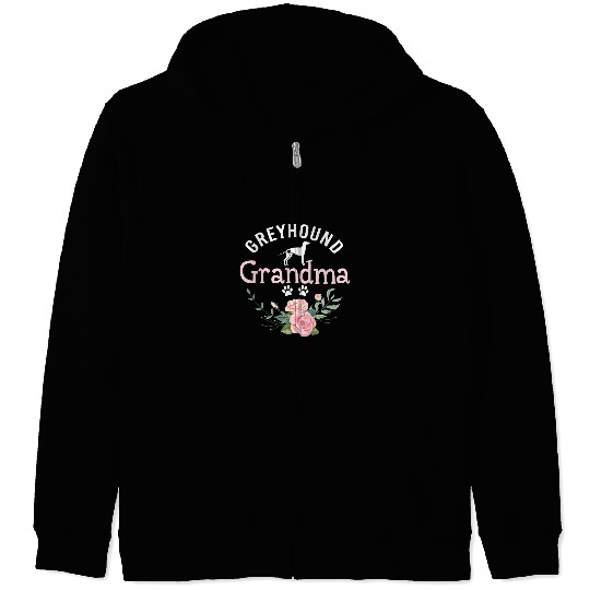 Dog Grayhound Womens Greyhound Dog Gifts For Grandma Dog Lover Owner Christmas Zip Hoodies