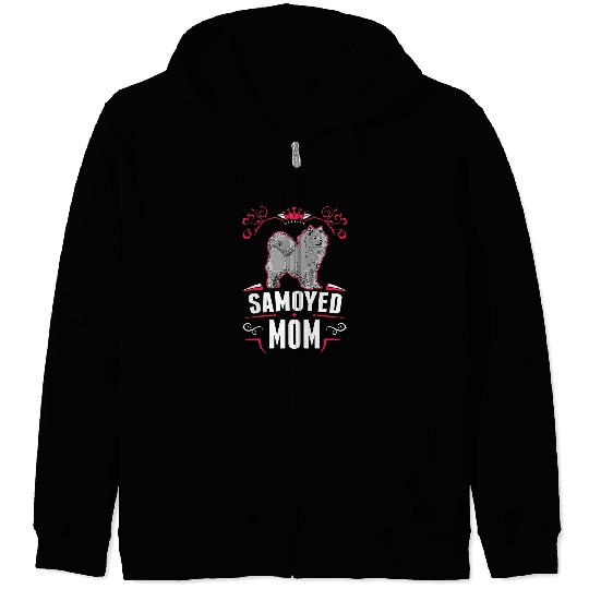 Dog Samoyed Mom Samoyed Sled dog Samoyed Zip Hoodies