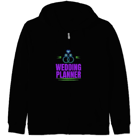 Coordinator Bridal Party Wedding Planner Journal for Bride Zip Hoodies
