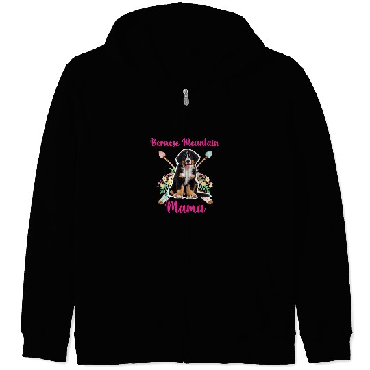Bernese Mountain Mama Cute Mama Bernese Mountain Dog Lover Zip Hoodies