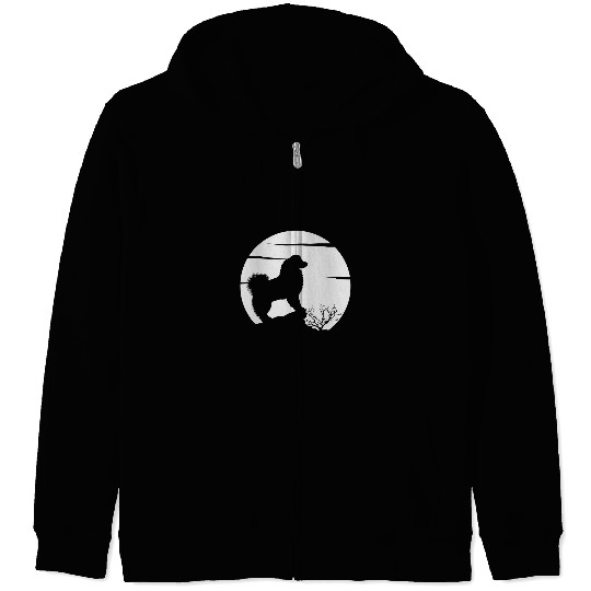 Australian Shepherd and Moon Halloween Zip Hoodies