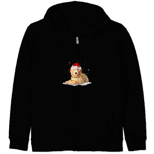 Dog Goldendoodle Tree Christmas Sweater xmass Pet Dogs Gifts 24 Zip Hoodies