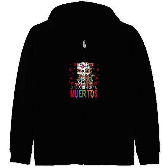 Otters Dia De Los Muertos Otter Zip Hoodies
