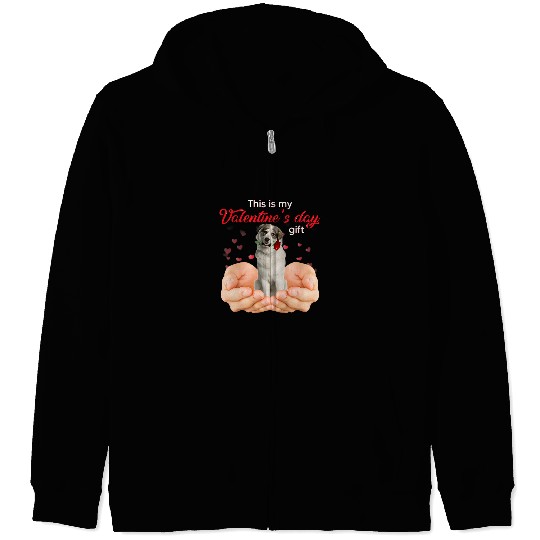 Cute Great Pyrenees This Is My Valentines Day Pajama Zip Hoodies