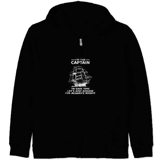 Captain Of The Boat 2 Zip Hoodies