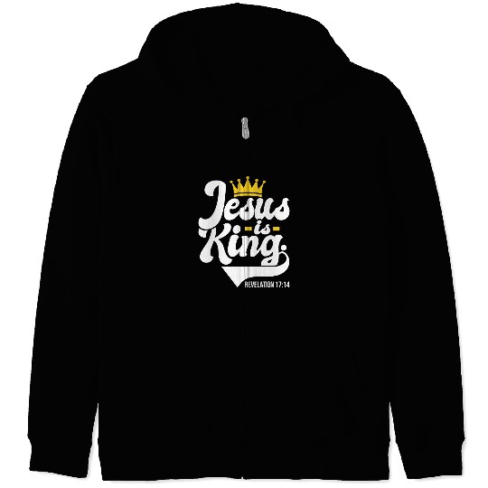 Christian Jesus Is King Revelation 1714 Christian Religious Bible420 Christ Zip Hoodies