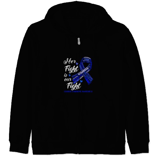 Charge Syndromes Warrior Her Fight Is Our Fight Zip Hoodies