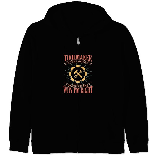 Toolmaker technology manufacturing dad worker technology 1 Zip Hoodies