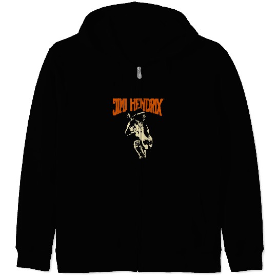 Guitarist Jimi Hendrix Guitar Zip Hoodies