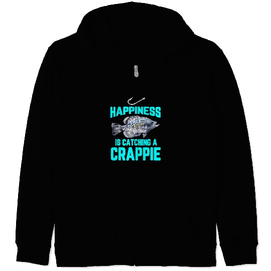 Fishing Funny Crappie Fishing Freshwaterr Crappie Fish Fisher Zip Hoodies