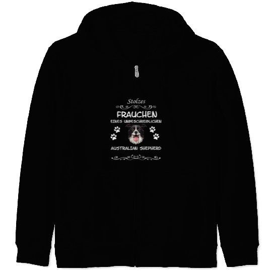 Australian Shepherd Dog Woman Aussie Women Men Zip Hoodies