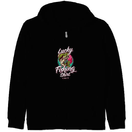 Fishing Good luck when fishing and catching fish fishermen at Christmas 3 Fisher Zip Hoodies