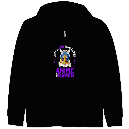 Anime Ramen Anime Lover Anime Girl Japanese Aesthetic Gifts Zip Hoodies